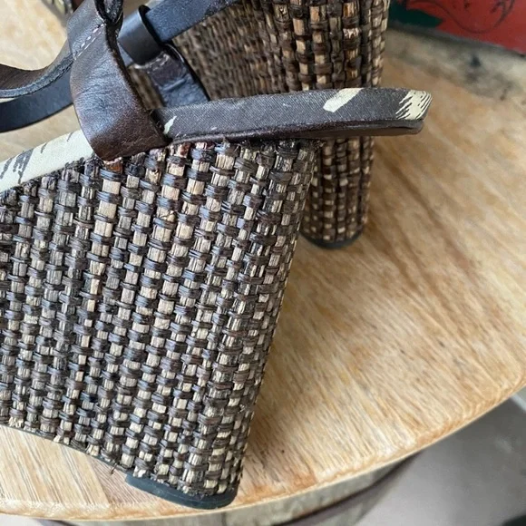 Sam Edelman Tate‎ Woven Wedge Heeled Sandals - Picture 7 of 11